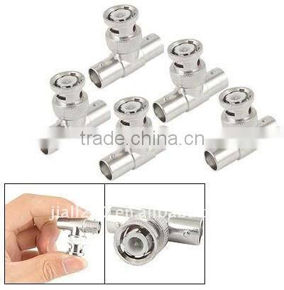 T Type BNC Male to 2 Female Splitter Adapter Connector