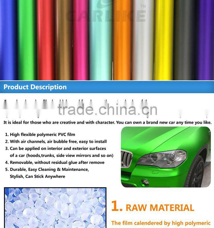 High Quality Grey Metallic Chrome Matte Sticker Car Wraps Vinyl