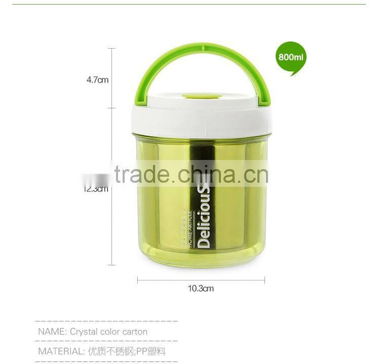 good quality cheap price hot sale colorful insulated stainless steel bento box/food lunch box with hole for student