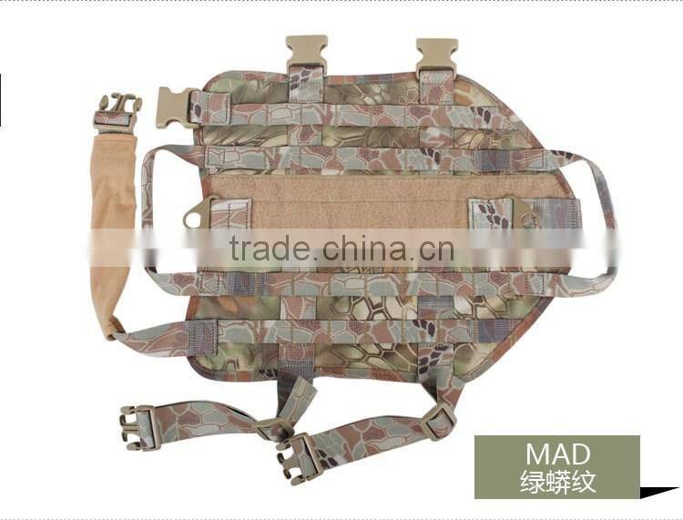 2016 professional molle design Army Dog vest comfortable wearing Dog vest with diferent sizes