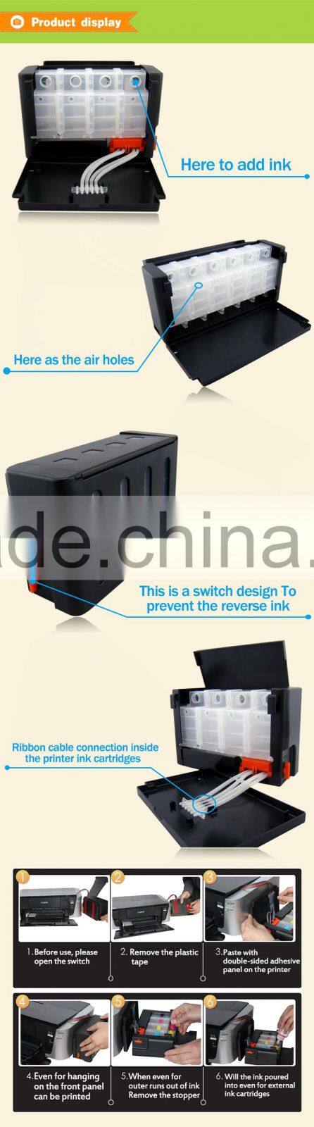 Similar original Black ciss ink tank DIY ciss for Epson CISS ink Tank