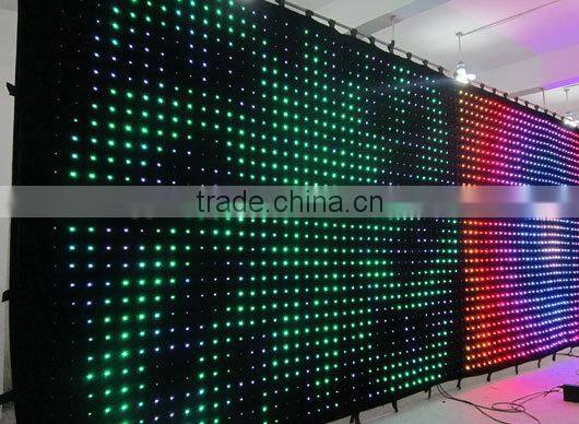 p10 3m*8m Concert backdrops foldable led video cloth/led fabric vision curtains with DMX&SD&PC Control