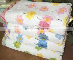 100% cotton velour flower printing face towel
