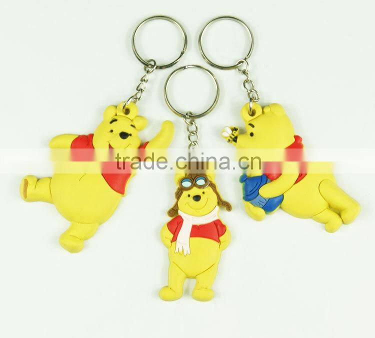 wholesale top selling 3D soft pvc car keychain