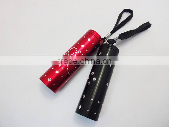 Onlystar GS-8019 factory supply 9led torch light aluminum alloy pocket size led flashlight