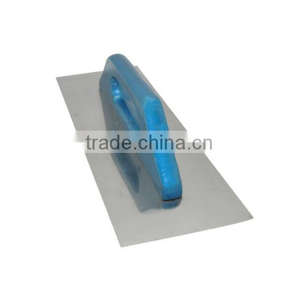 500mm Plastering trowel with Silver Blue Wooden Handle , Cement Trowel