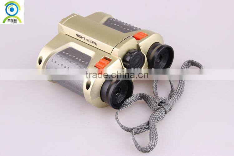 Fashion 4x30 sky-watch telescope, kids binoculars with pop-up light
