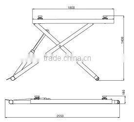 moveable Scissor Hydraulic car Lift