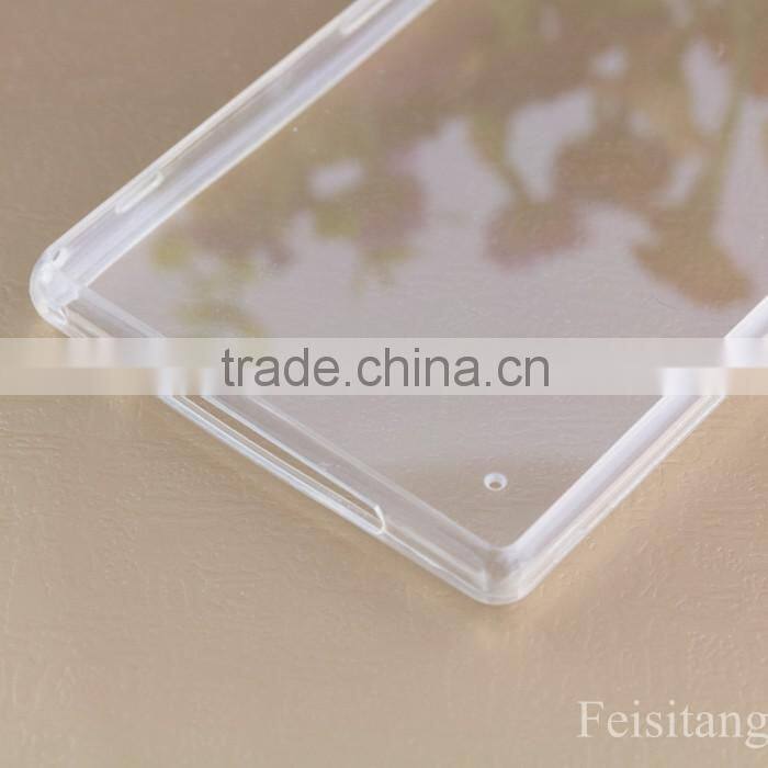 Ultra-thin transparent phone case For SONY z3 tpu+pc