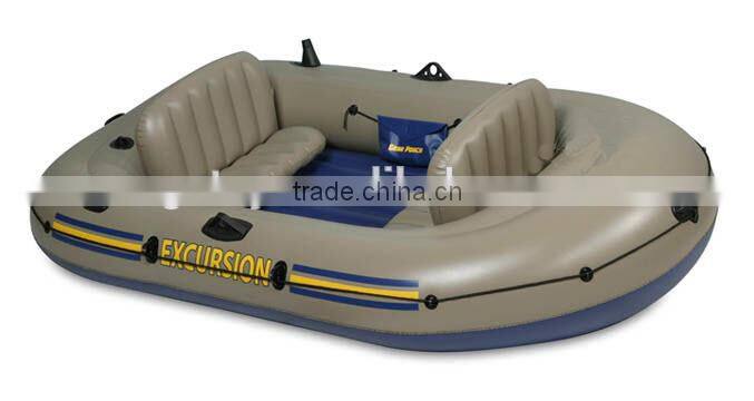 2 color inflatable safety fishing rowing boat