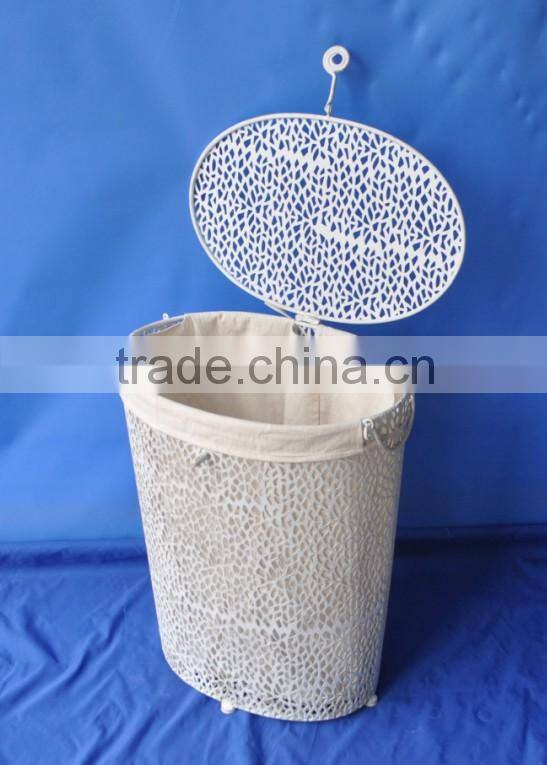 S/2 Round Metal Laundry Hamper