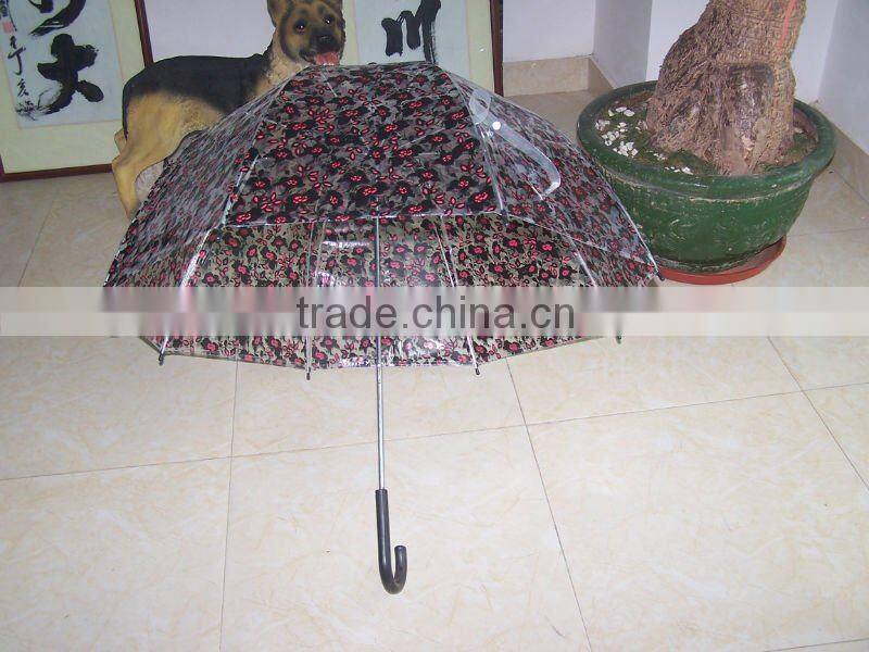 promotional 23*8k gift straight outdoor transparent umbrella