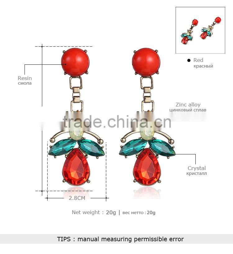 Chinese style crystal drop earing by handmade