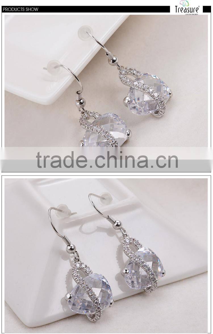 Fashionable jewelry zircon pendant dangle earrings wedding jewelry