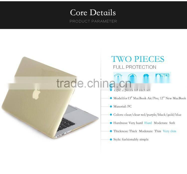 For macbook pro clear pc case,case for MaCbook