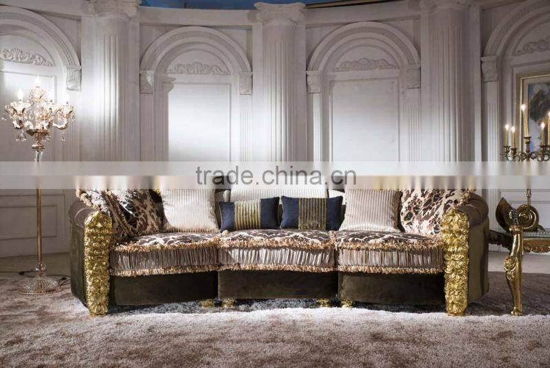 antique solid wood fabric european classic style furniture AL041