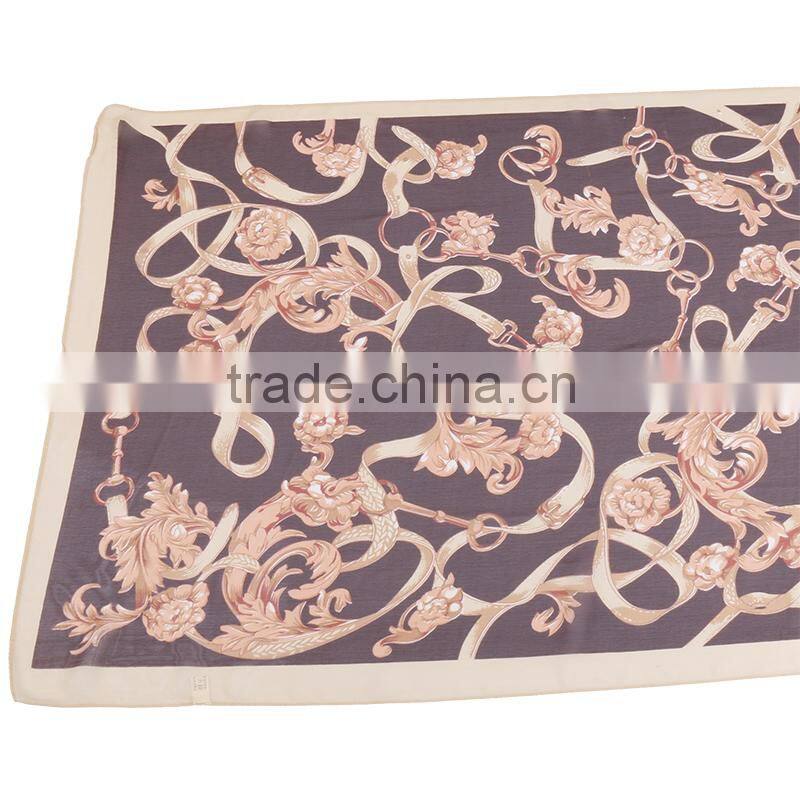 Classic Light Chain Belt Scarf print Hot Sale Whole Sale Chiffon Scarf In stock