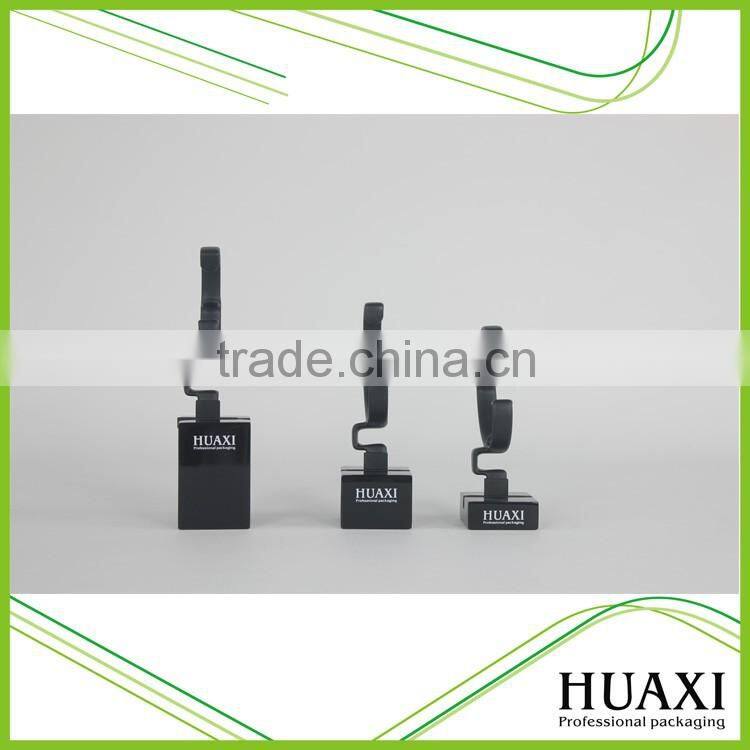 Black High Glossy Small Single Wooden Watch Holder Stand