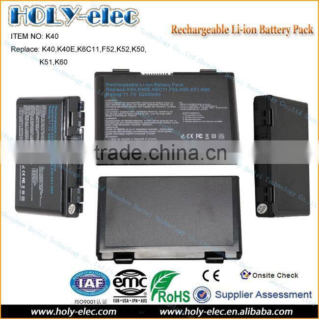 Laptop Battery for ASUS A32-F82 A32-F52 F52 F82 F82Q F83S K40 K40E K50IJ Li-ion(A32-F52)