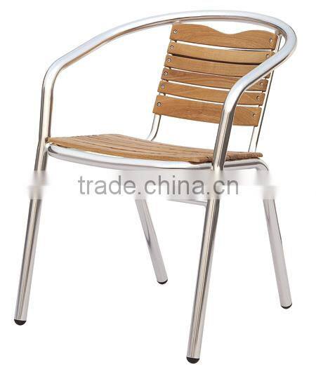 Garden using modern design aluminum wooden set