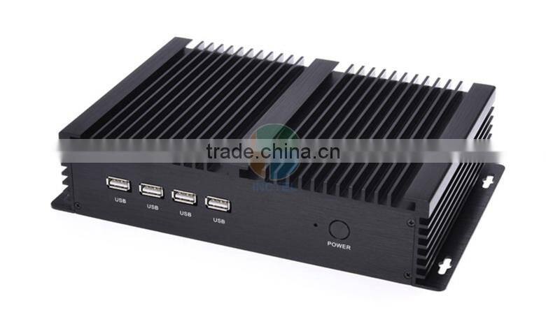 Wholesale fanless mini pc with 2 COM 4 USB 3.0 Intel Celeron 1037u processor 4G RAM 120G SSD