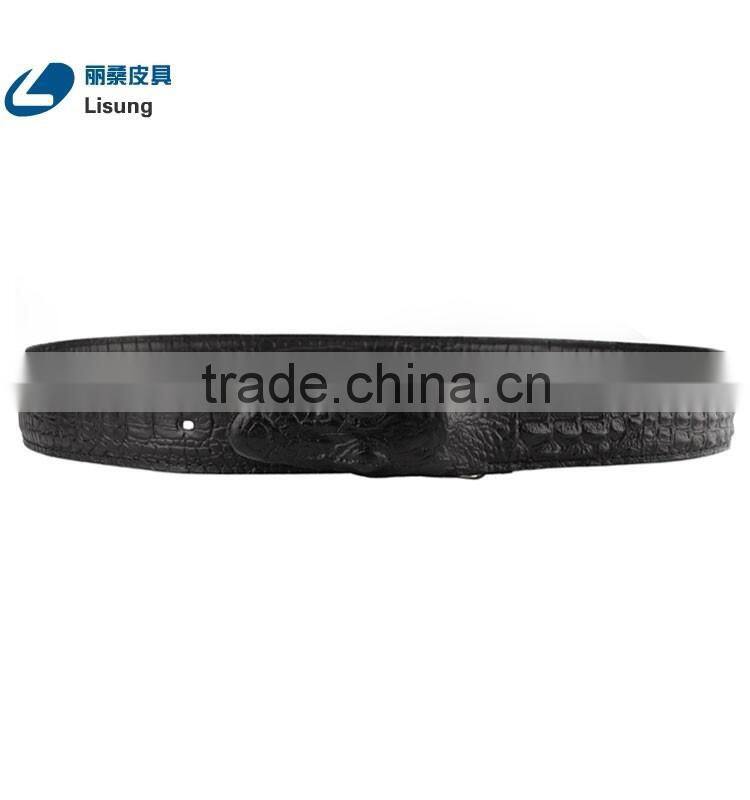 New Arrival Snap Closure Men Antique Genuine Alligator Jeans Belt