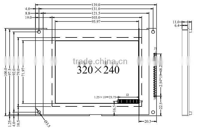 The light controller with 320240 LCDLCM module