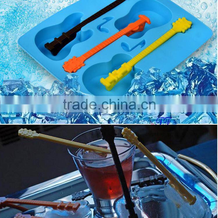 2015 dongguan tufeng new design fancy guita shape wholesale ice cream mold