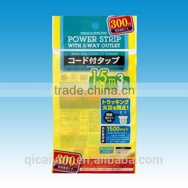 packing with custom printing plastic resealable header self-adhesive opp bag printing