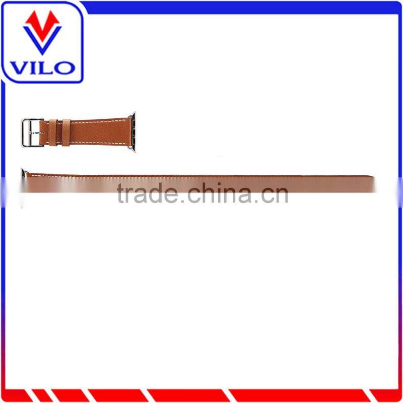 The Wholesale Extra Long Genuine Leather Band Double Tour Bracelet Leather watchband for Apple Watch