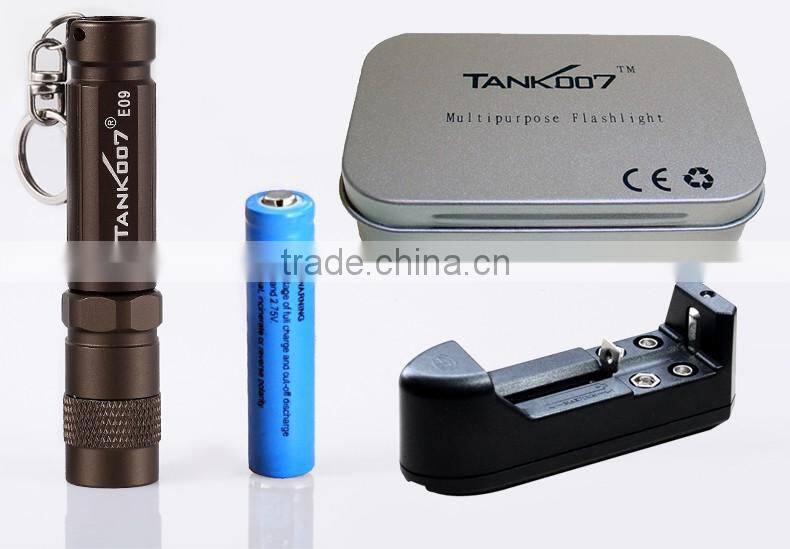 TANK007 Waterproof led torch E09 led mini flashlight
