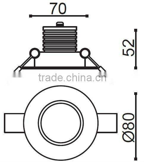 LY8009-1 Anodised aluminum body decorative ceiling light plate