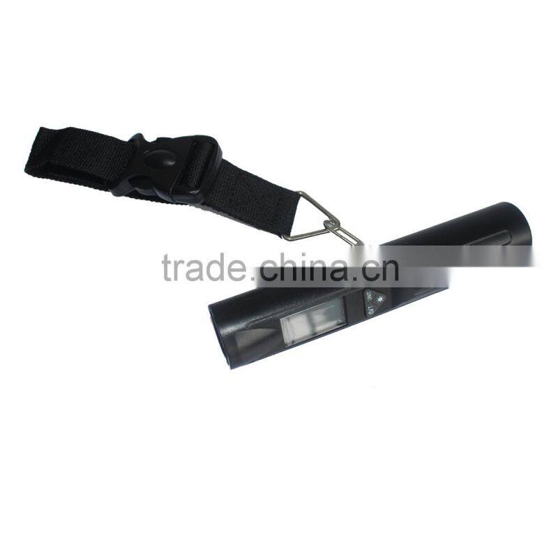 LED Torch Portable digital luggage scale with Blue LED backlight
