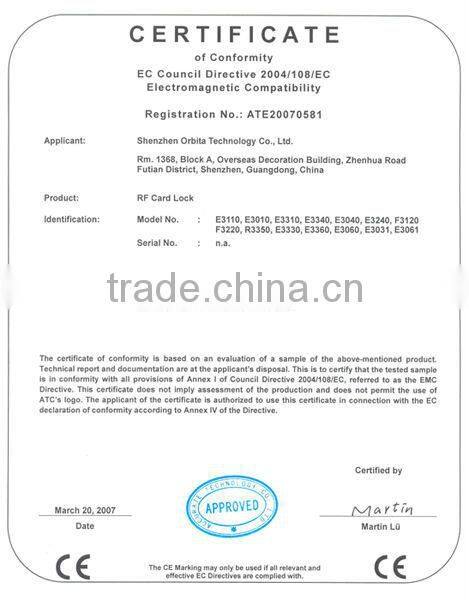 orbita e3030 hotel door lock system