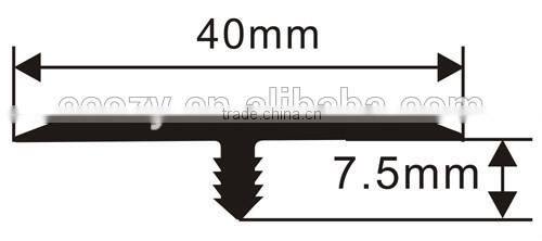 PVC floor edge strip//PVC T-moulding trim//laminate Cover//Laminate transition