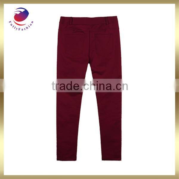 cotton pants wine sexy long pant for young lady