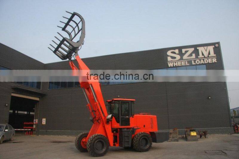 SZM946L 4Ton International New Front End wheel loader with wood grabble, log grabble