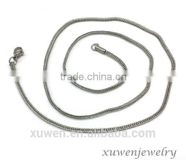 foxtail stainless steel twisted link roll jewelry chain