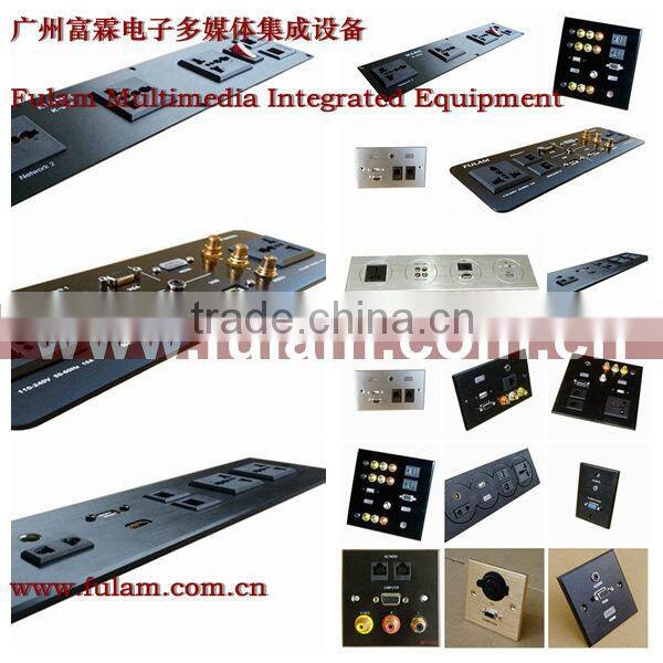 smart home OEM 86 type brushed aluminum fiber panel Wall Switch