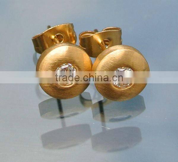 2013 gold plating cute stainless steel jewelry earring