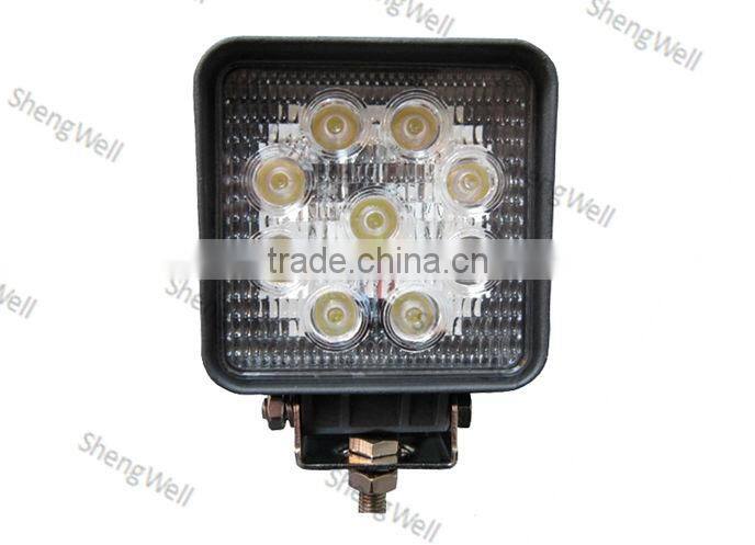 4" 27W 9--32V Square LED work light Epistar led work lamp Flood/Spot beam IP67 marine led work lights