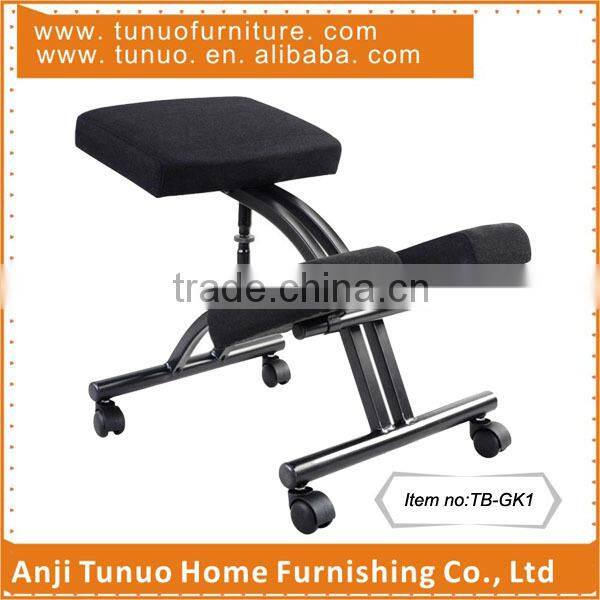 Knee chair,Iron frame,Seat adjustable,Fabric cover,nylon castors,TB-GK1