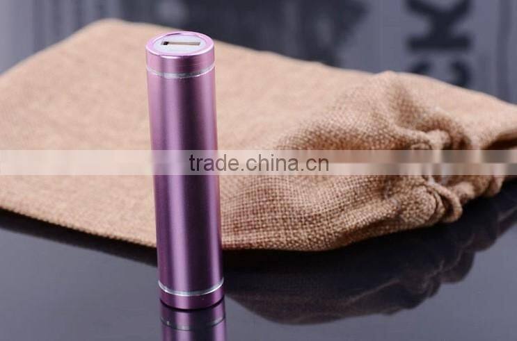 2016 factory price cylinder shape power bank,portable power bank with LED light