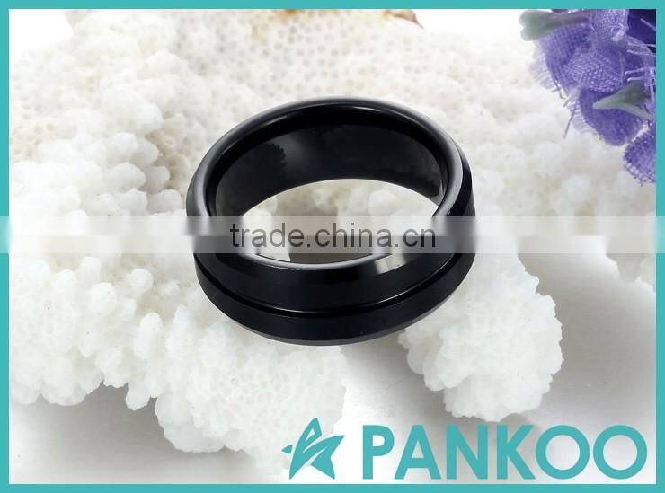 hot sale wholesale rings for men jewelry trendy black tungsten ring