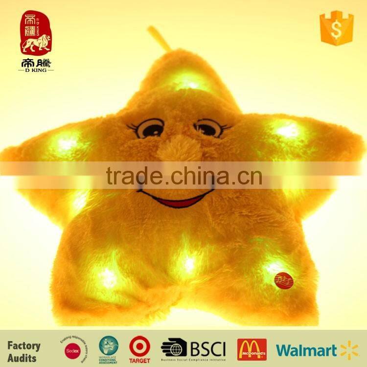 Custom cheap with luminescence plush toys pillow and The moon shape pillow with music