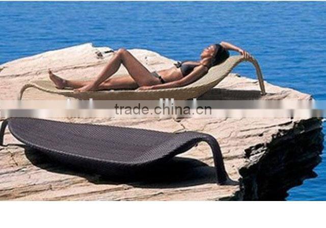 all weather wicker rattan pool lounger