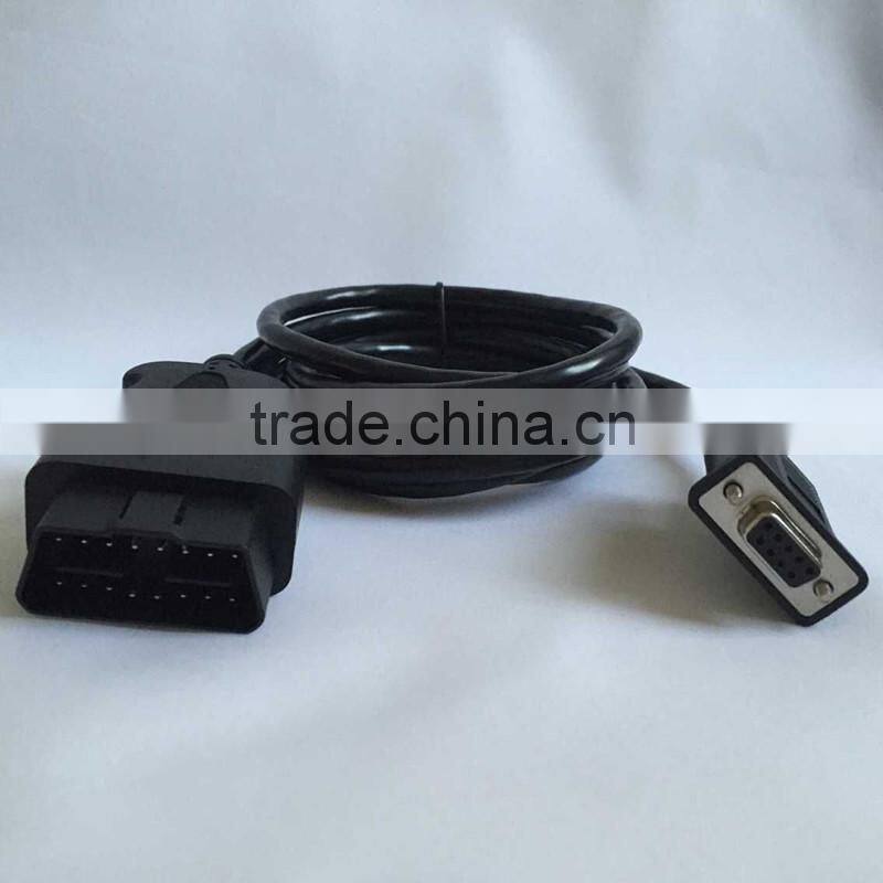 OBD2 connector Male to RS232 connector DB9 female for obd ii tools