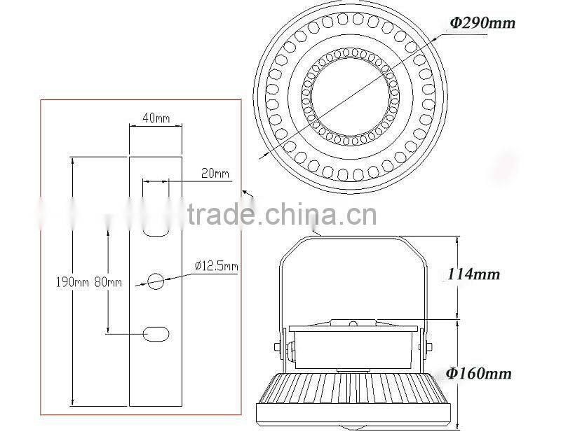 120w led high bay light 5 years warranty with bridgelux chip and meanwell driver