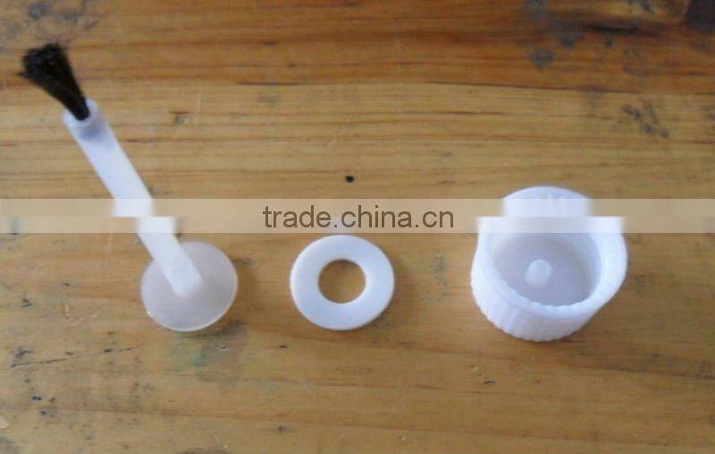 10ml,20ml,30ml PET plastic clear brush cap glue bottle