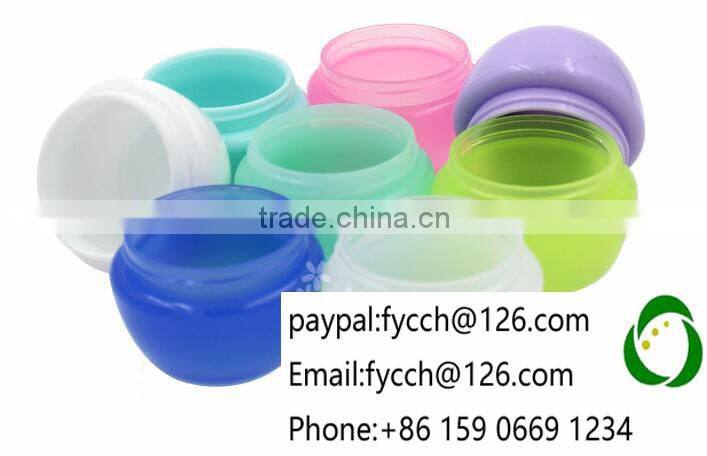 50g Green Plastic jar container with plastic lid cap